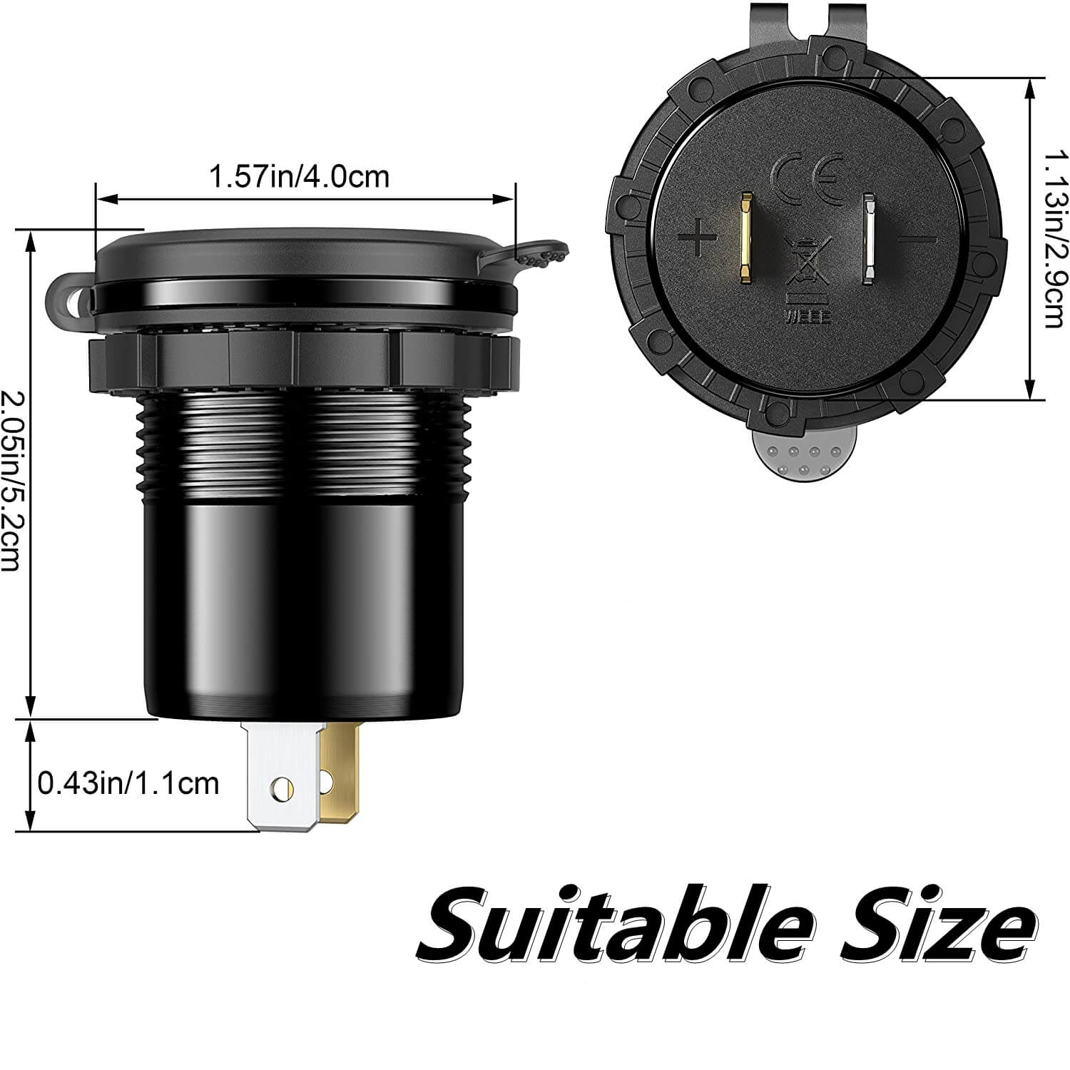 Amazing 2020 Quick Charge 3.0 12V USB Outlet with Colorful Voltmeter